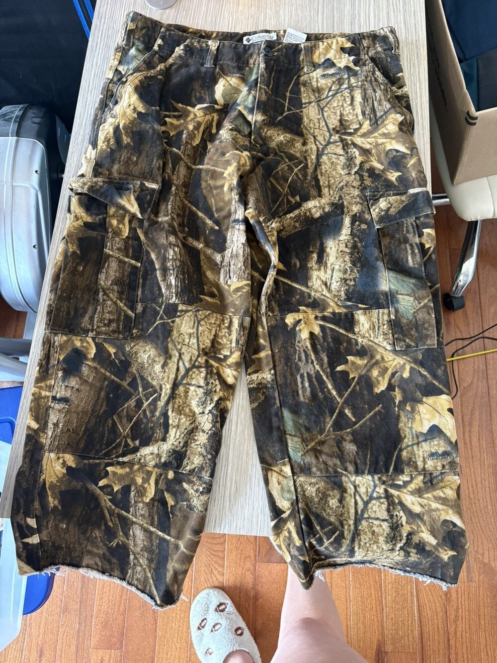 Columbia Sportswear Pants Mens 36 Timberwolf Camo Silent Shell Hunting